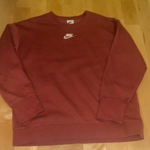 Nike Crewneck Red-Orange Size : Kids XL
